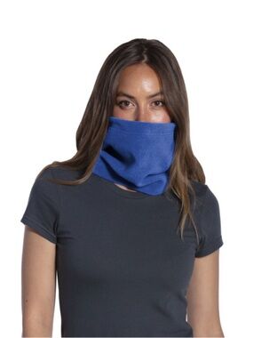 New in Bag Fleece Neck Gaiter Super Soft Stretchy and Light Vibrant Blue Scarf